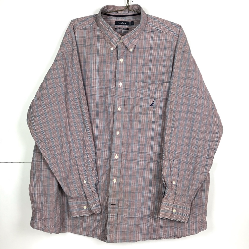 Nautica 80s two ply button down long sleeve shirt